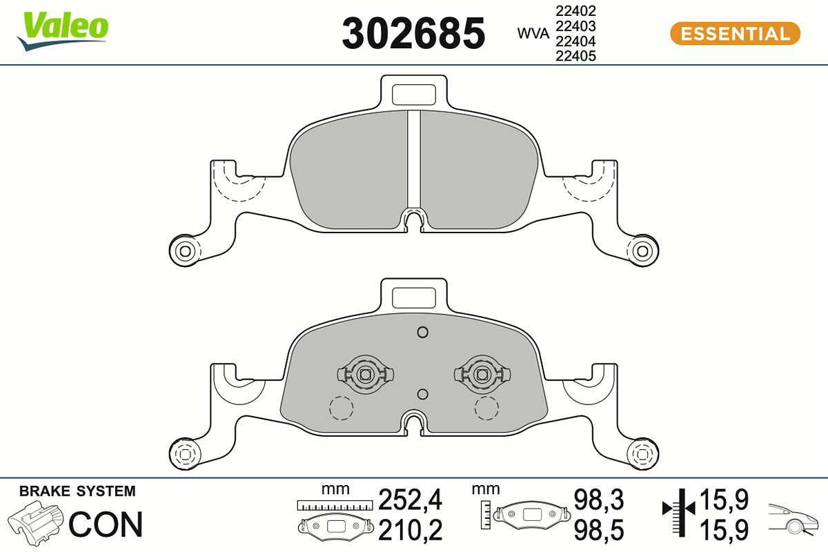 BRAKE PADS FIRST AUDI A4 B9 FR